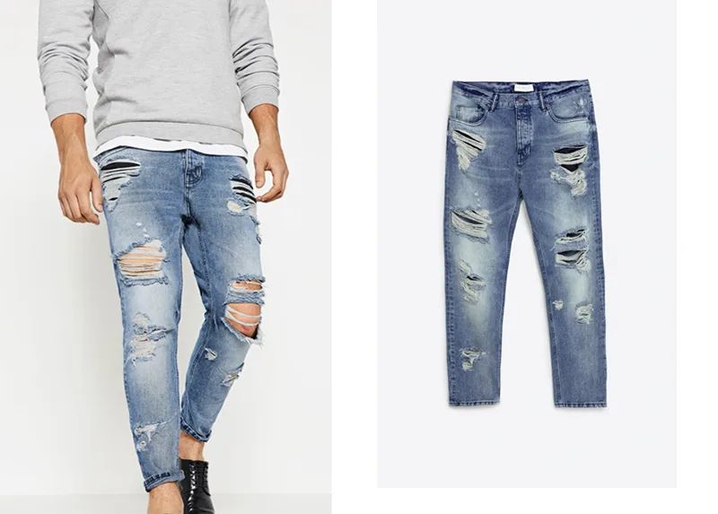 xu hướng quần jeans nam cuối năm 2016: quần Zara.