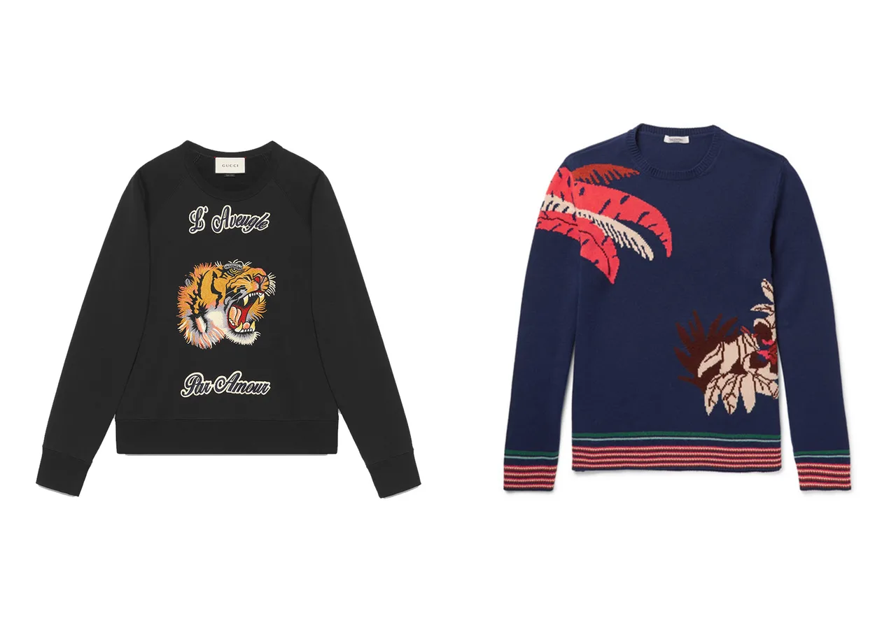 Áo len nam gucci và valentino