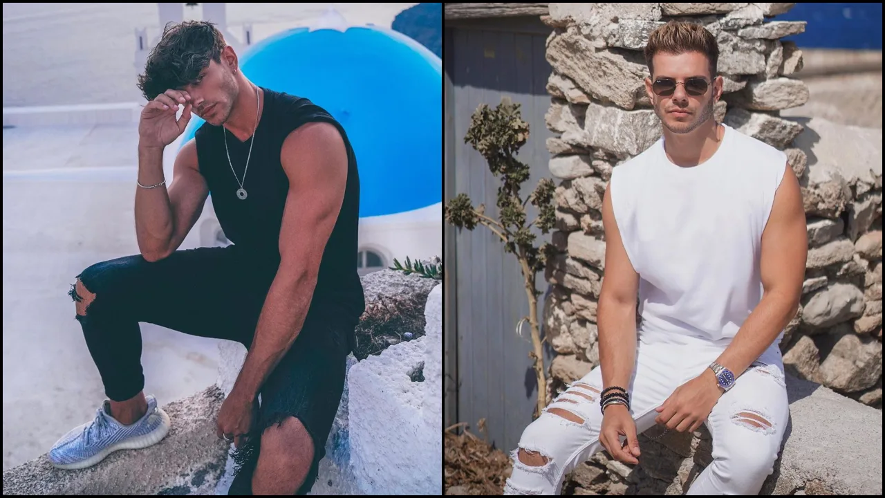 phối đồ với áo tank top - sergio và daniel