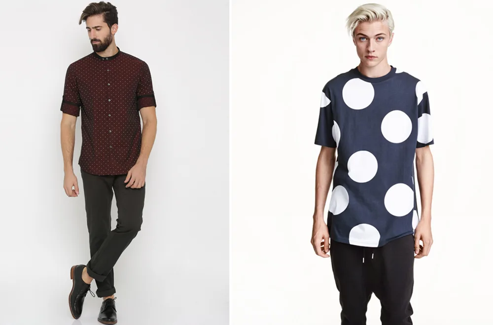xu huong hoa tiet - polka dots - elle man 15