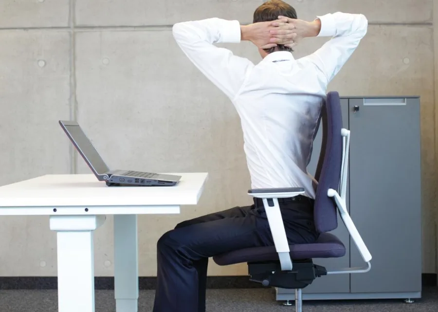 Seated lower back rotational stretches
