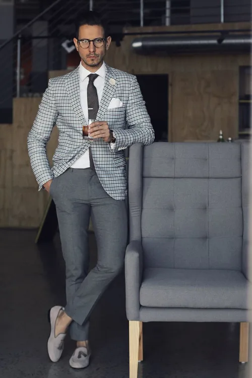suit nam xam - suit xam nhat casual 2 - elle man