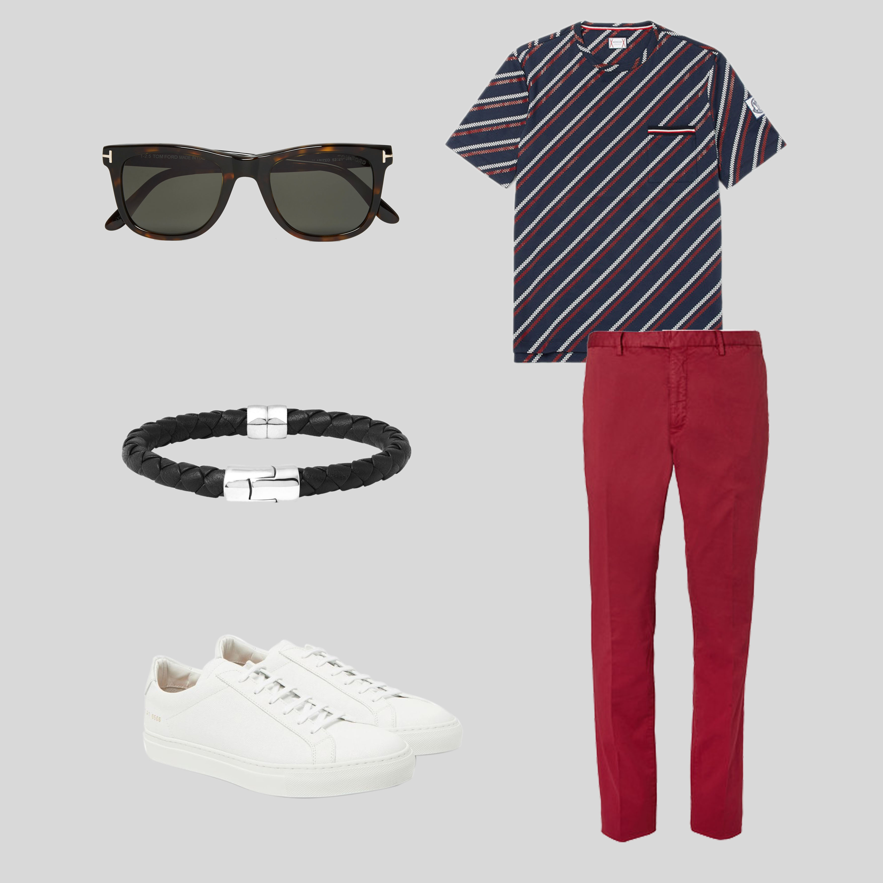 ELLE Man Style Calendar phối chuẩn với họa tiết kẻ sọc (19 – 2822017)