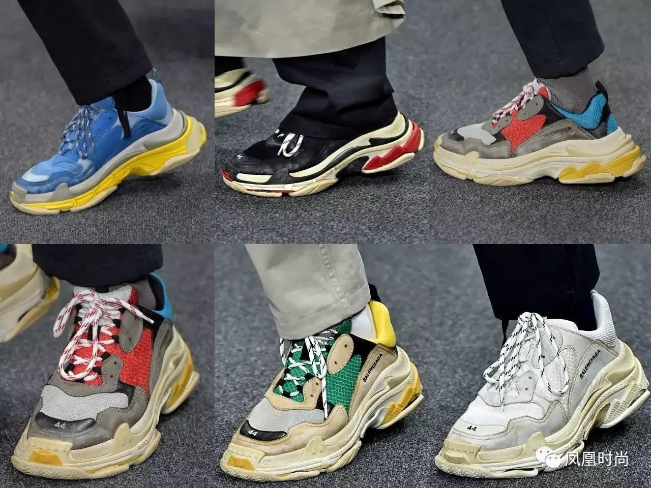 giay the thao ugly sneakers - balenciaga triple s - elle man 1