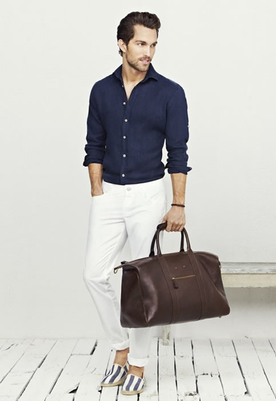quần jeans nam trắng - block-up - elleman
