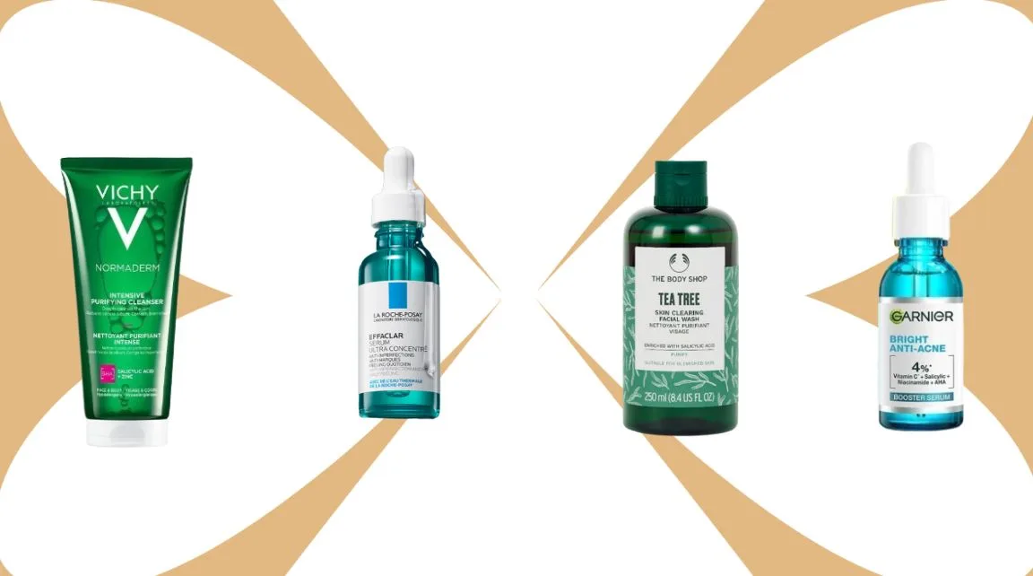 Sữa rửa mặt và serum dành cho da mụn