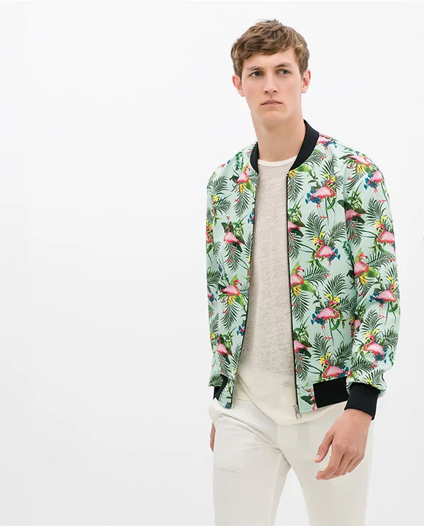 phong cach thoi trang hoa tiet in He 2016 - bomber & souvenir Zara - elleman