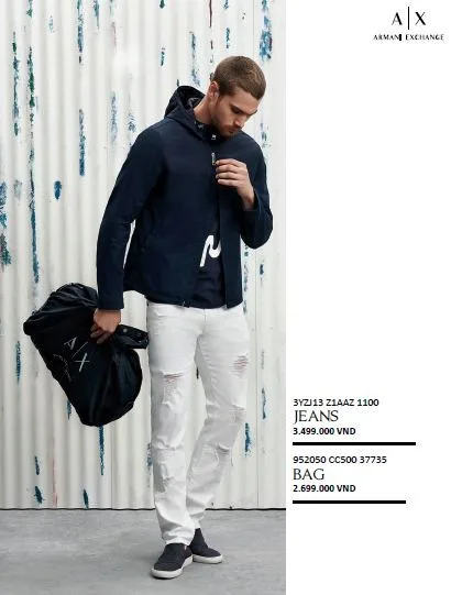 thoi trang hang hieu Y - Armani Exchange denim - elle man 2