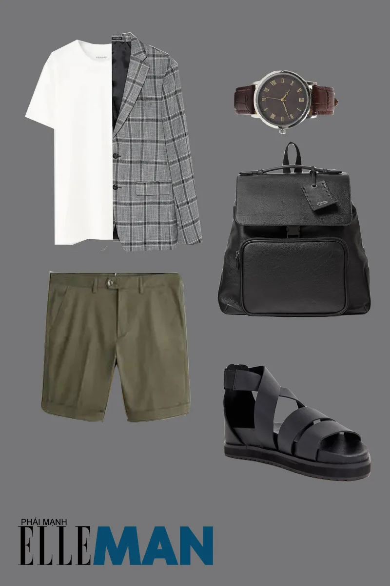 outfit 5 - giày chiến binh nam theo phong cách smart casual