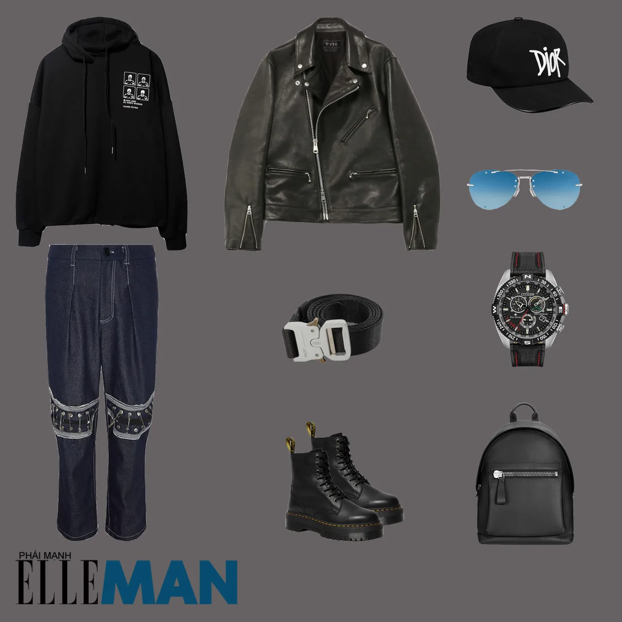 outfit 4 - phối đồ với áo hoodie nam