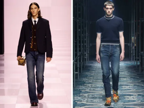 Quần jeans phom straight-cut