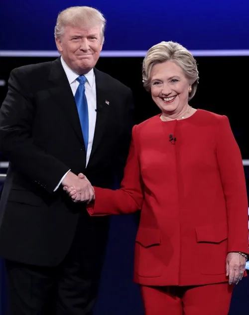 tổng thống Mỹ Donald Trump và Hillary Clinton.