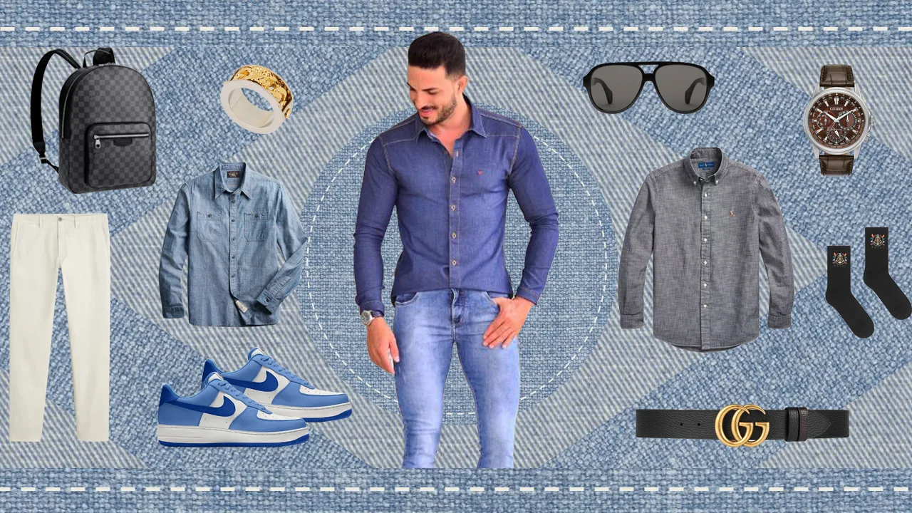 ELLE Man Style Calendar: Đổi mới tủ đồ Xuân với áo sơ mi chambray