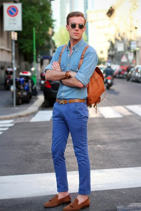 Tassel Loafer với một hình ảnh trẻ trung hơn cùng quần jean xanh xắn gấu