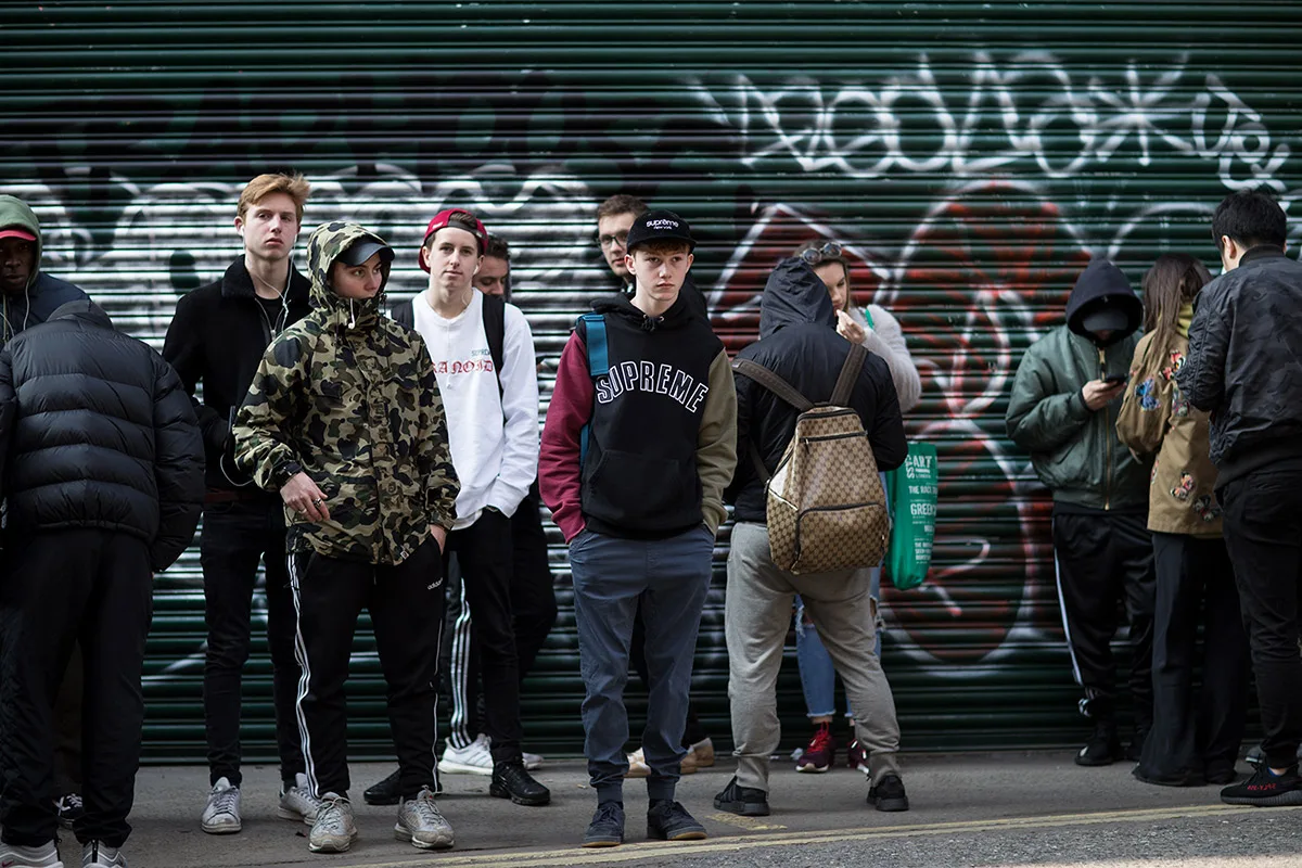 lacoste x supreme streetwear london - elle man