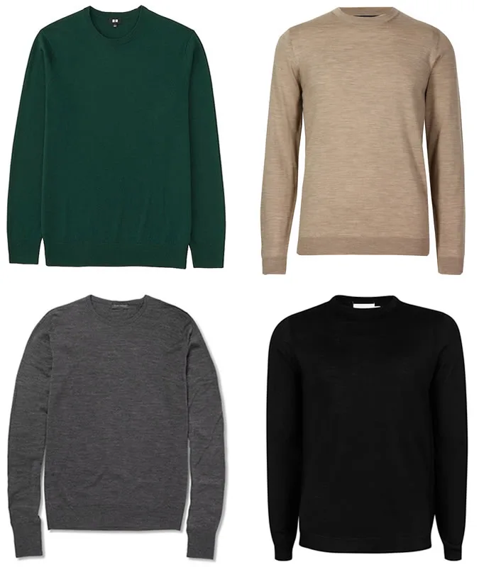12 item thoi trang- Merino Crew Neck Jumper- elle man