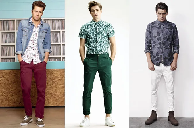Màu sắc sặc sỡ khiến chinos vô cùng thích hợp với mùa Hè. Ảnh: pinterest