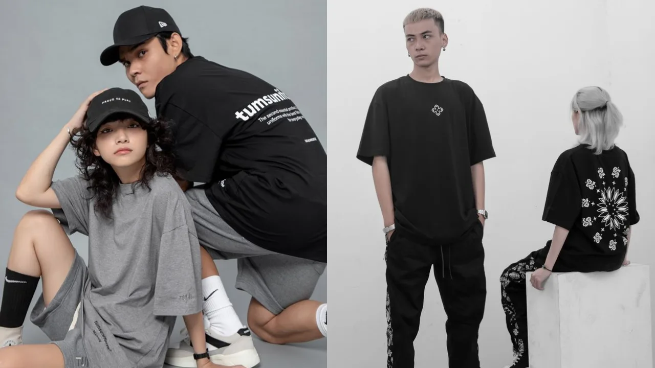 phối đồ với áo thun local brand - tum machines