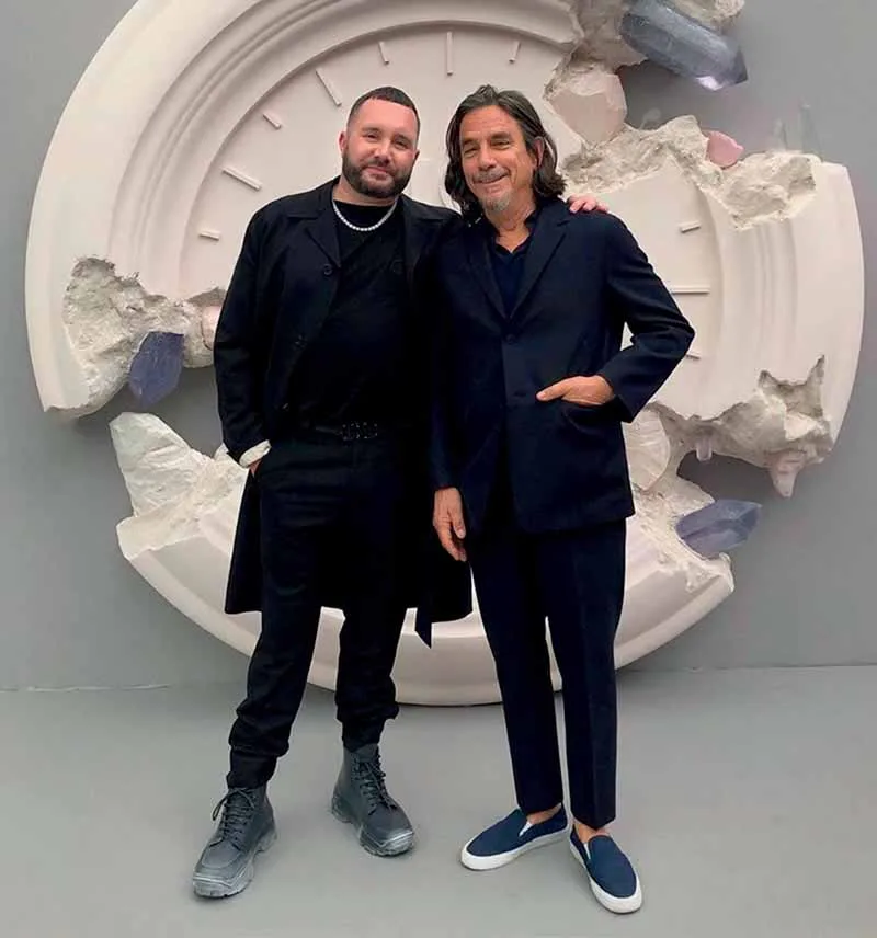 Kim Jones và Shawn Stussy tại show diễn Dior Men Pre-fall 2020.