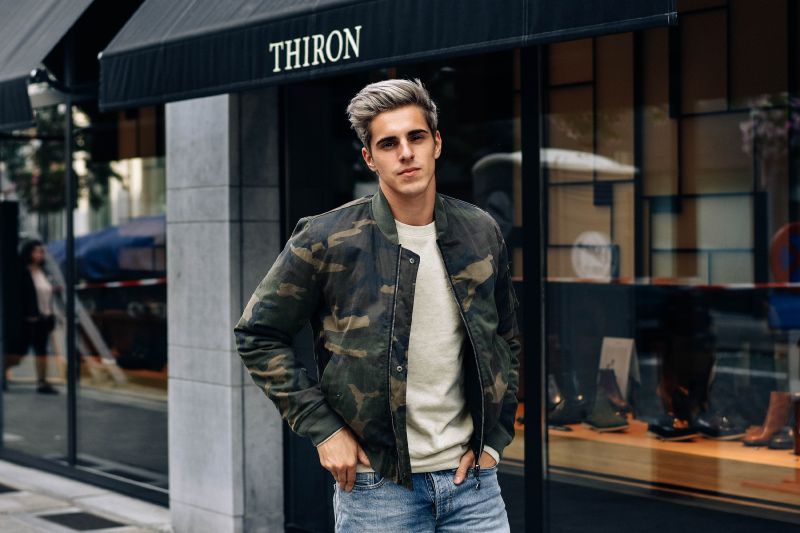 Độc đáo với áo khoác nam Bomber Jacket họa tết Camo