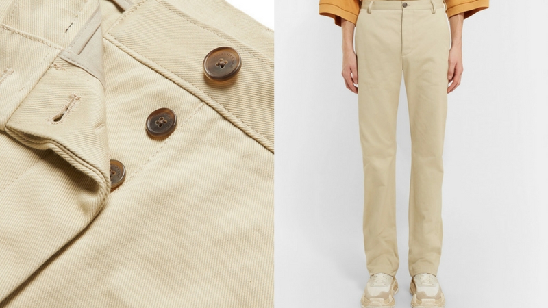 quần dài nam - quần twill chinos Balenciaga 1.1 - elle man