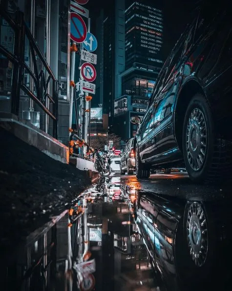 bộ ảnh đẹp - ôtô đỗ bên đường