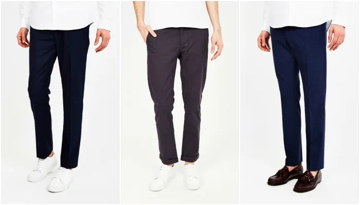 Những cách phối đồ với quần chinos xanh navy quyền lực