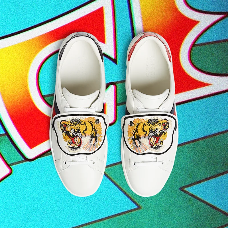 gucci giay the thao ace patch sneaker - elle man 16