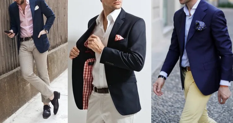 Áo khoác blazer nam navy ELLE Man