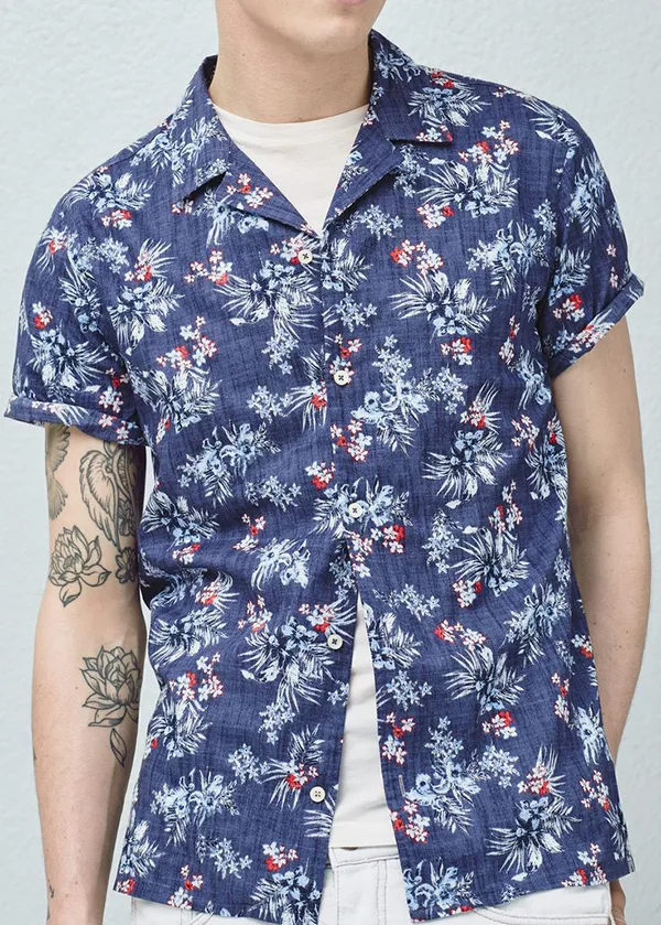phong cach thoi trang hoa tiet in He 2016 - shirts He by Mango- elleman