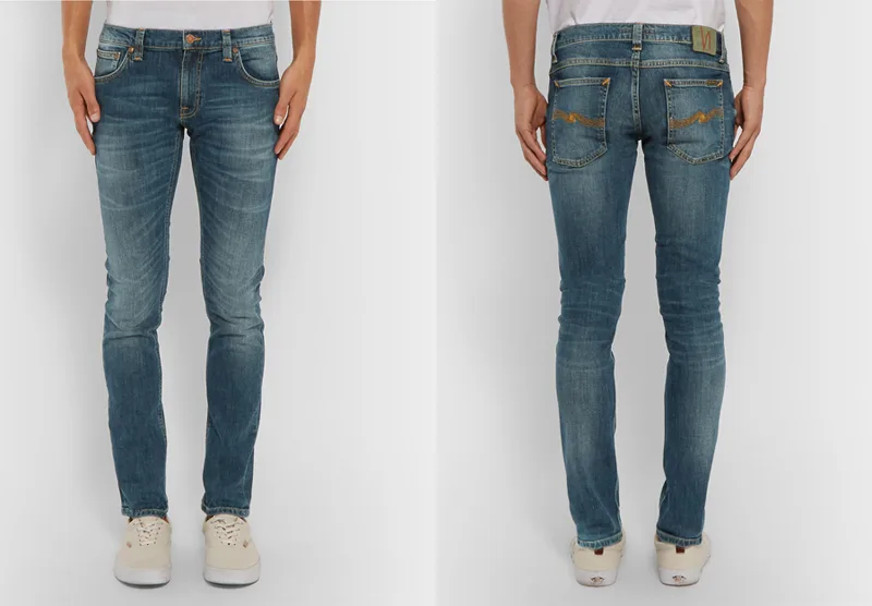 Quần jeans hàng hiệu Nudie Jeans.