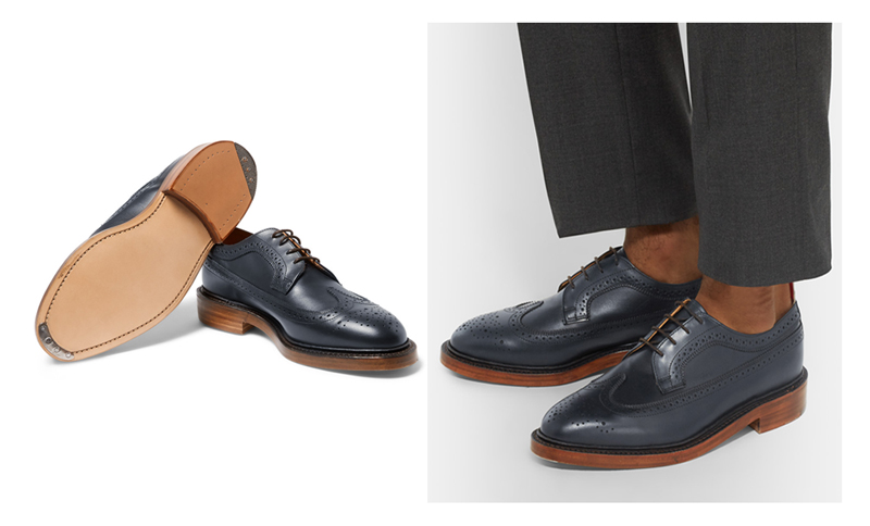 Giày nam đẹp Grenson, Archie Wedge Sole Leather Brogues (£212)