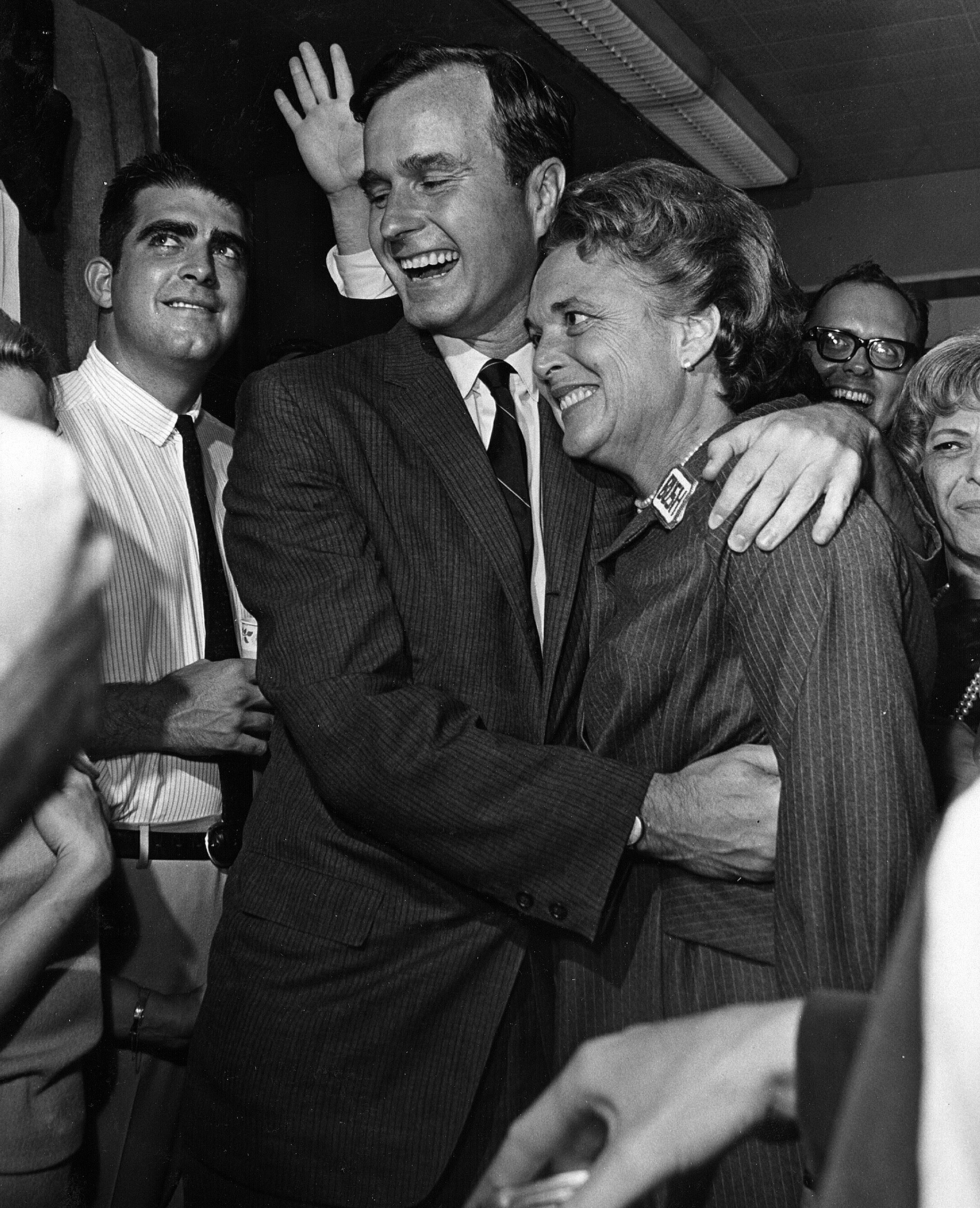 H007-22 Victory Night - 1966 Congressional Race. Photo Credit: George Bush Presidential Library and Museum