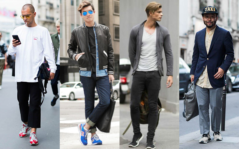 giày nam đẹp running sneakers - elle man