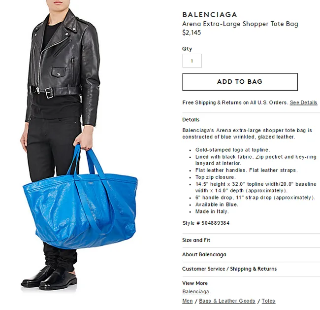 balenciaga elle man y