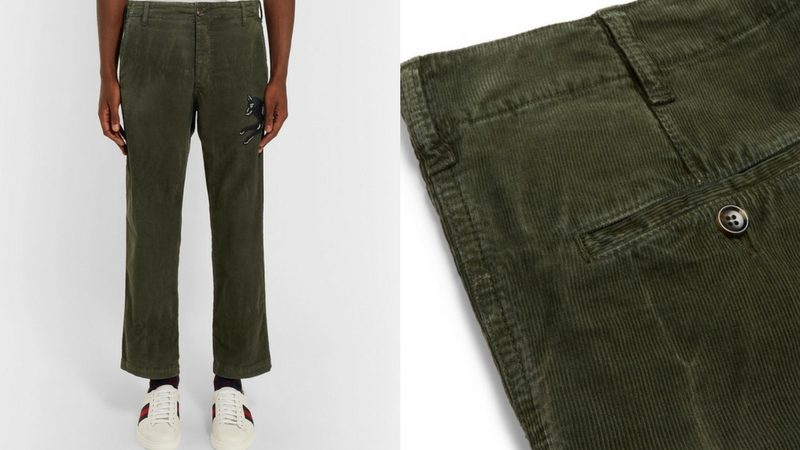 quần dài nam - quần corduroy Gucci 1.1 - elle man