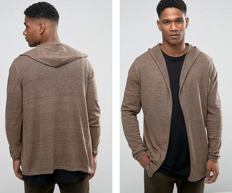 Áo khoác cardigan màu nâu nhạt cua Asos.