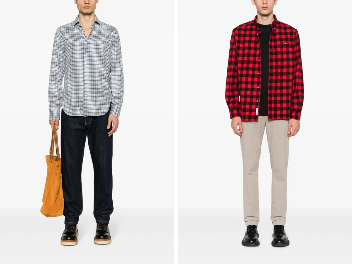 áo sơ mi flannel dày dặn phong cách