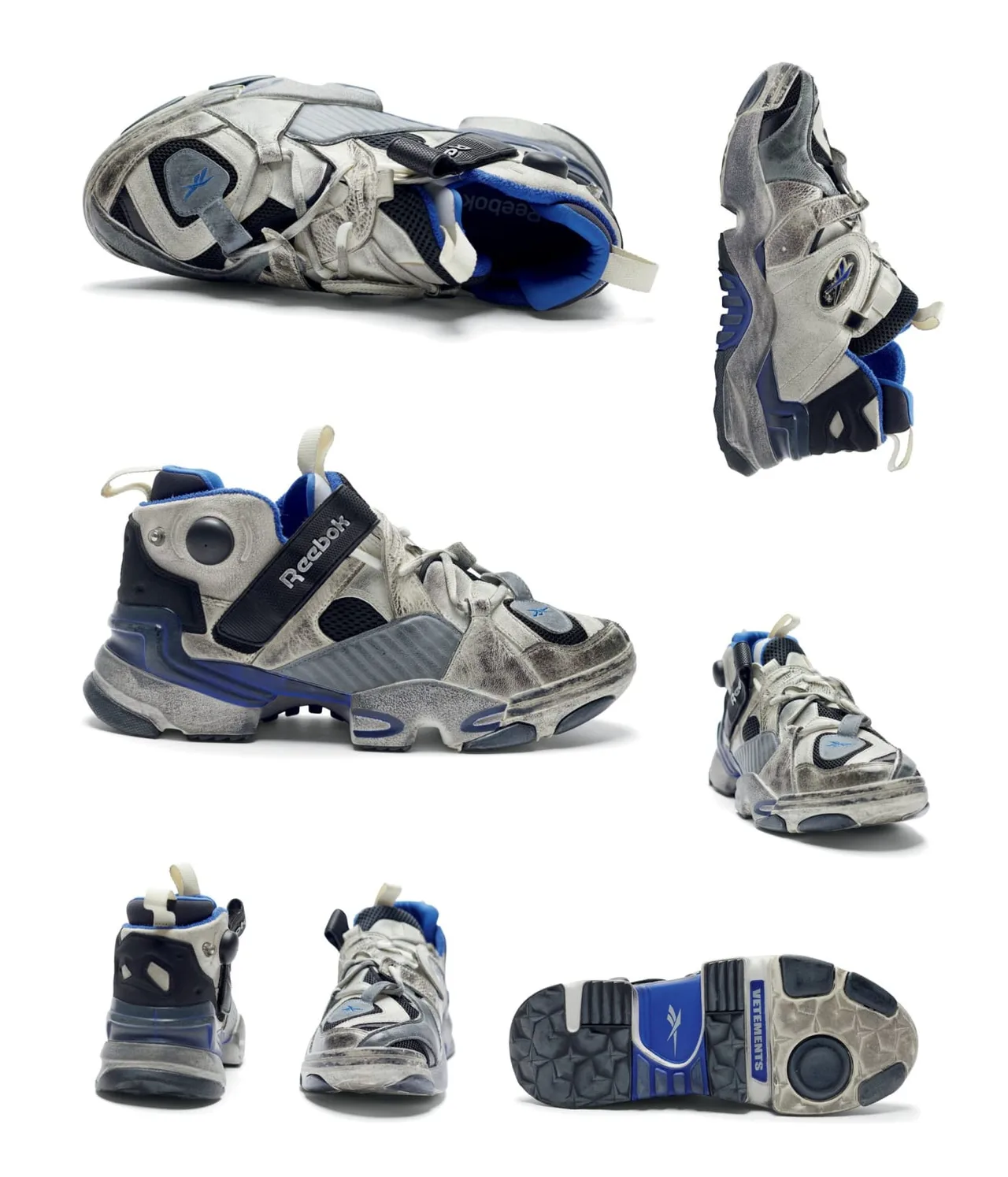 Giày thể thao collab VETEMENTS X REEBOK, GENETICALLY MODIFIED PUMP