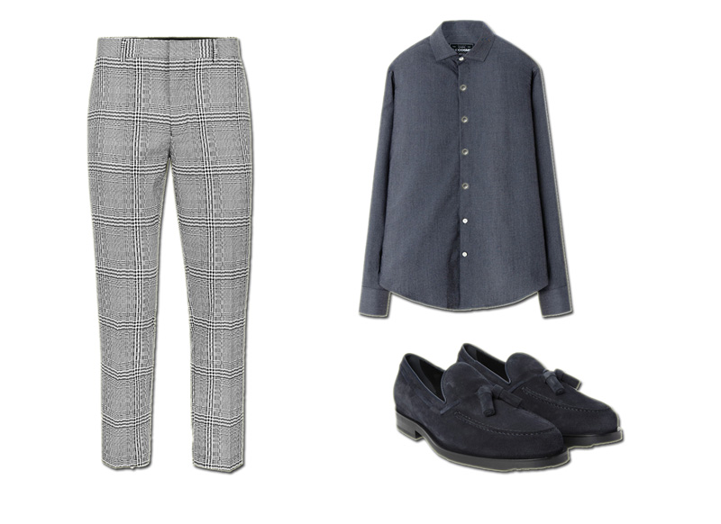 Áo sơ mi The Cosmo Quần Topman Giày Loafer Tods