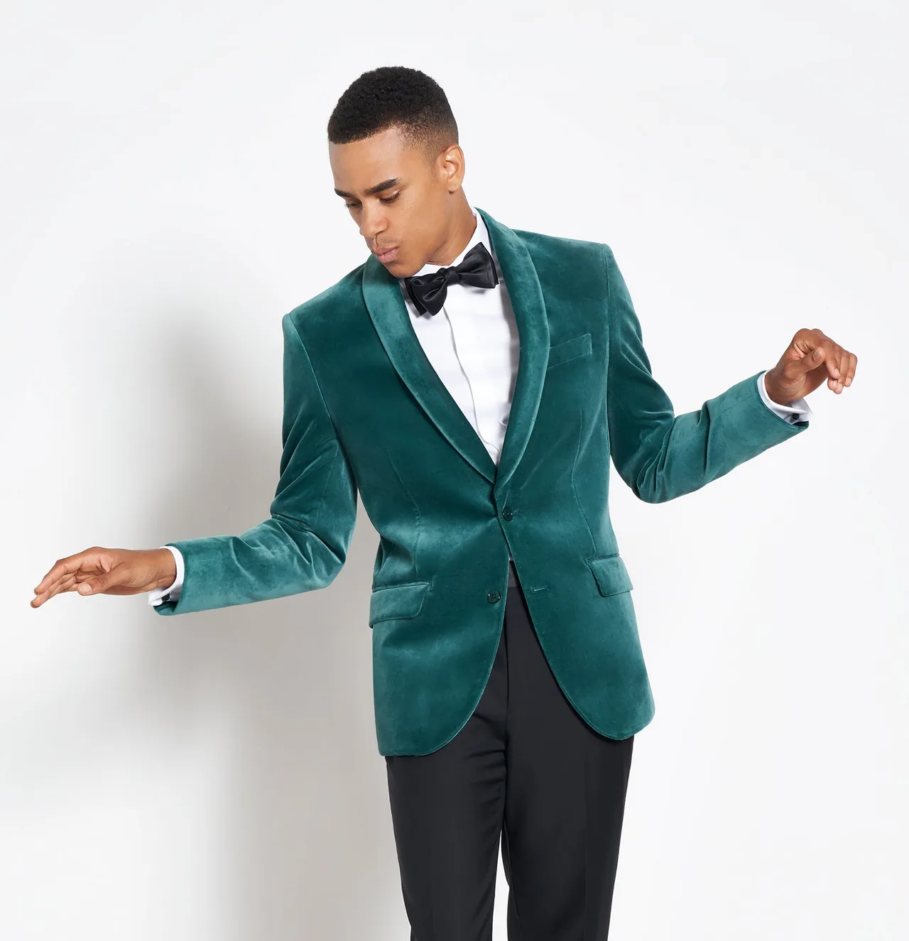 Tuxedo nhung xanh cổ vịt