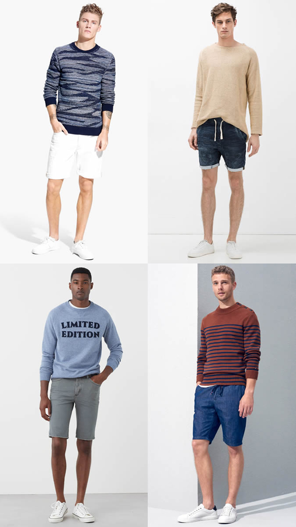quần short nam - jeans + áo thun - elle man