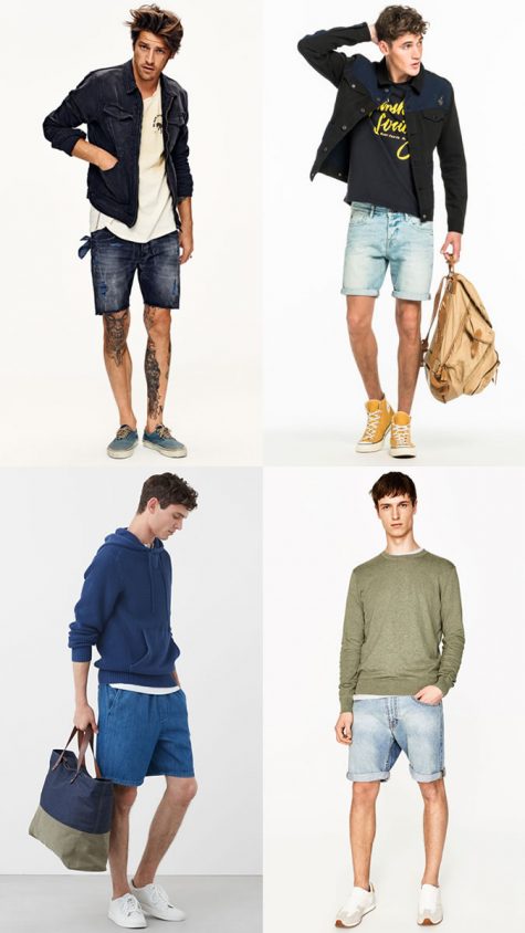 quần đùi nam chất liệu denim cho mùa hè