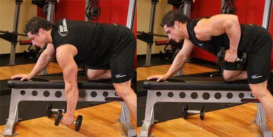 Bài tập One-Arm Dumbbell Row (bài tập với tạ đơn)