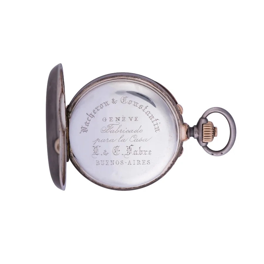 Vacheron Constantin Đồng hồ bỏ túi từ bạc và vàng đỏ, bấm giờ tách giây (Inv. Ref. 11092) - 1889