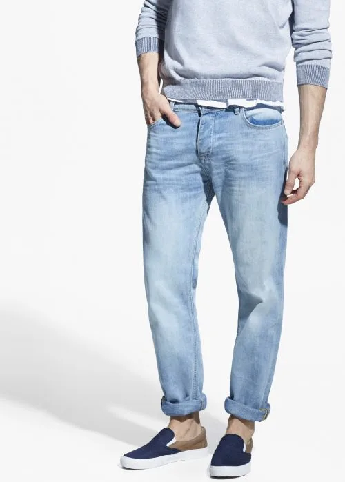 xu huong denim - denim dang bootcut - elle man 9