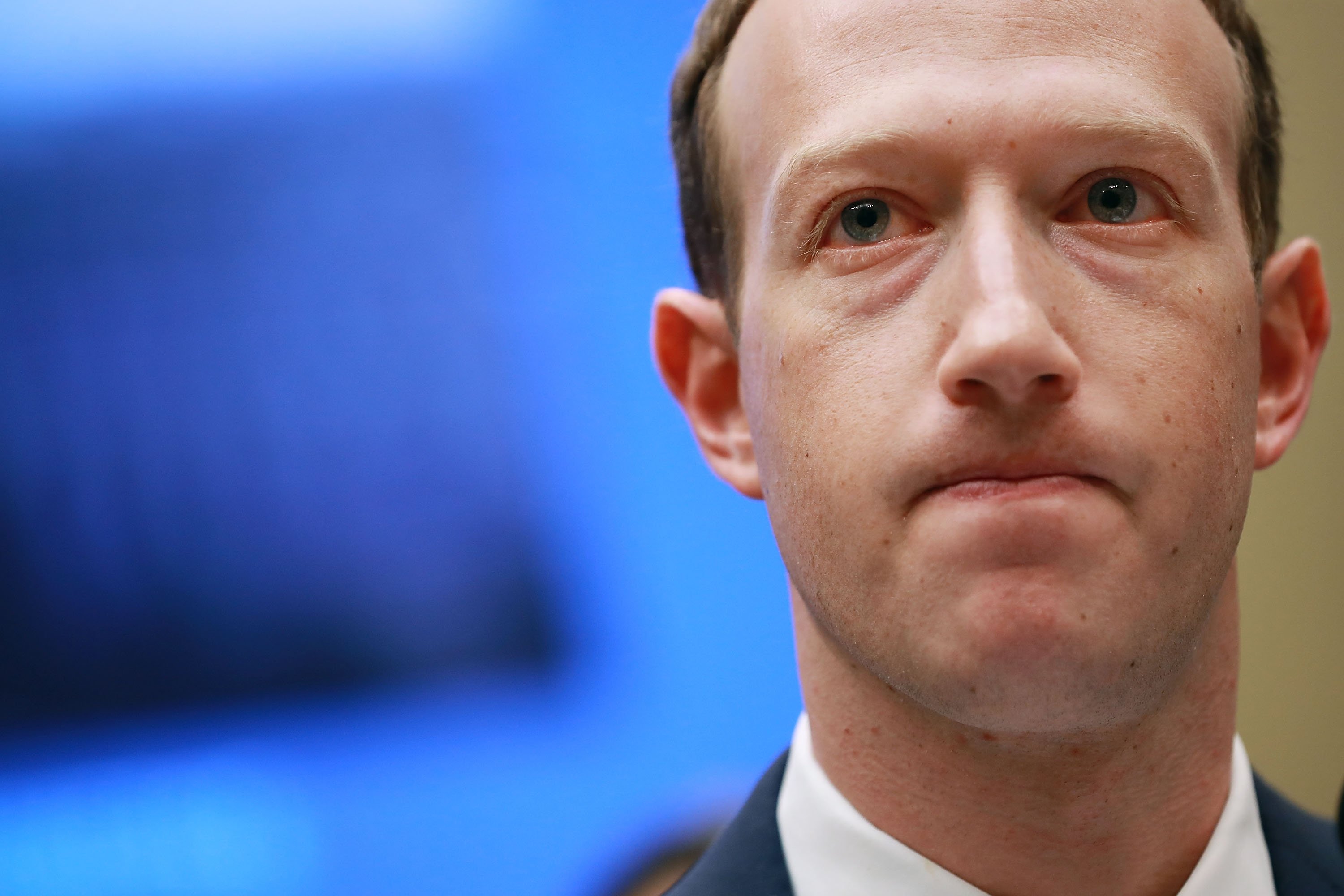 WASHINGTON, DC - APRIL 11: Facebook co-founder, Chairman and CEO Mark Zuckerberg testifies before the House Energy and Commerce Committee in the Rayburn House Office Building on Capitol Hill April 11, 2018 in Washington, DC. This is the second day of testimony before Congress by Zuckerberg, 33, after it was reported that 87 million Facebook users had their personal information harvested by Cambridge Analytica, a British political consulting firm linked to the Trump campaign. (Photo by Chip Somodevilla/Getty Images)