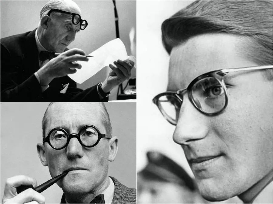 Phải: Le Corbusier Trái: Yves Saint Laurent 2 danh nhân người Pháp để lại nhiều thành tựu trong lĩnh vực của mình, Cả 2 đều được cả thế giới biết đến và tôn kính.