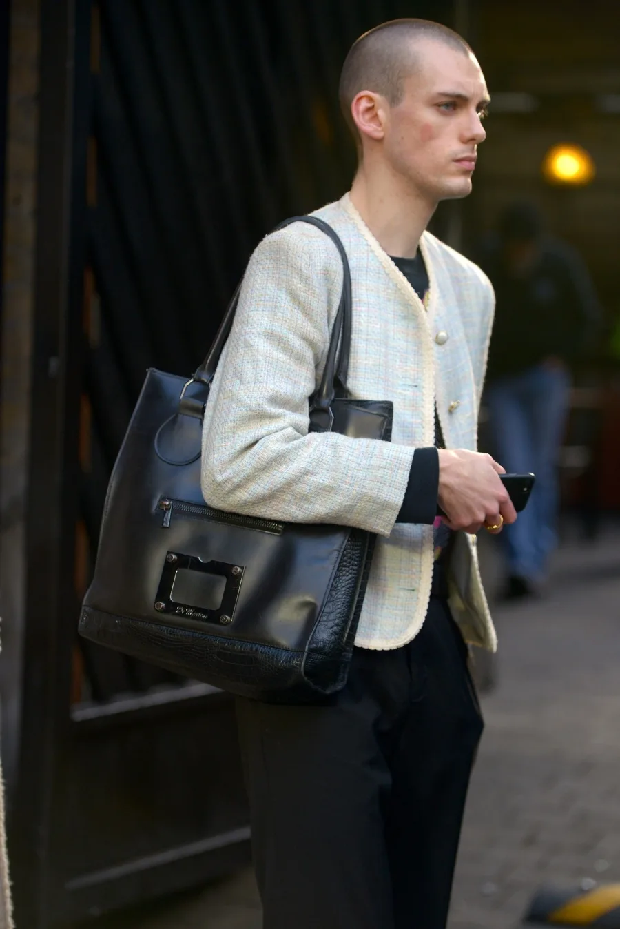 vải tweed nam diện mùa thu