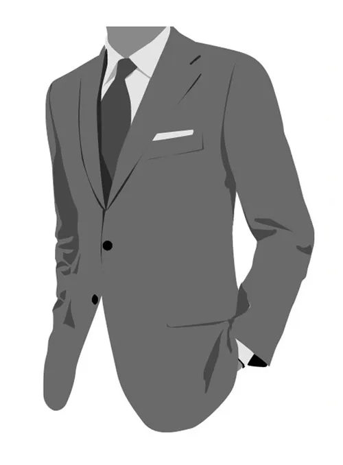 suit nam mau xam - two-button suit jacket - elle man